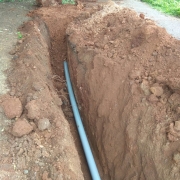 90 mm PVC pipe laying 