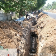 300 mm DI k9 pipe laying work 