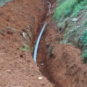 PVC pipe laying