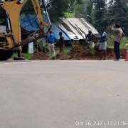  PWD road (laying 450mm DI pipe )