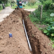 90mm pvc pipe laying 