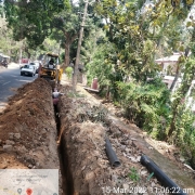 160mm PVC pipe laying work 
