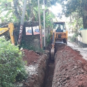 Pipe  laying work
