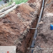  laying of 200 mm DI k9 pipe