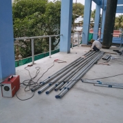 Handrail fixing work 