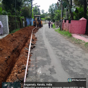 90mm PVC pipe laying at josepuram area