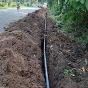 90mm PVC pipe laying