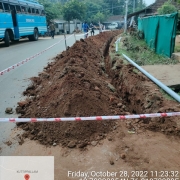 Laying of 90 mm pvc
