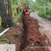 90mm PVC Pipe laying