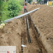  laying of 200,250mm DI k9 pipe
