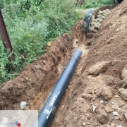 Laying of 300mm DI pipe