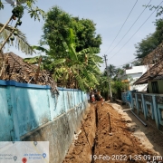 90mm PVC pipe laying