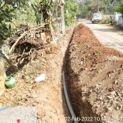 90mm PVC laying