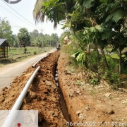 110mm pvc pipe laying 