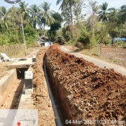 Laying of 140mm 8kg PVC pipe 