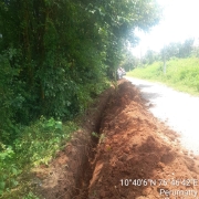 Laying of 90 mm pvc