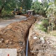 90mm 10 kg PVC pipe laying work 