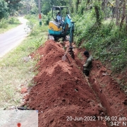 110mm PVC pipe laying 