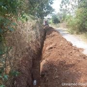 110mm PVC pipe laying 