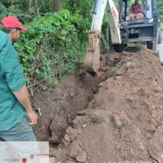 Laying of 90mm pvc