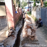 Pipe  laying work