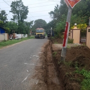 Road restoration work