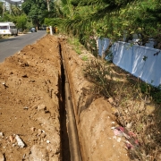 200mm DI pipe laying 