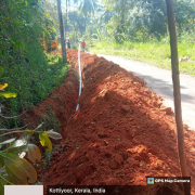 Pipe laying work