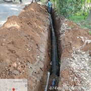 250 mm DI Pipe laying