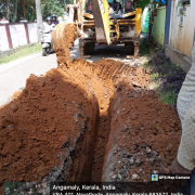 90mm PVC pipe laying at josepuram area