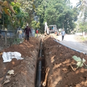 250 mm DI Pipe laying