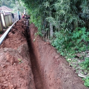 laying of 90mm pvc