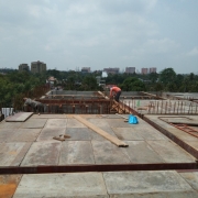 Top roof slab and beam shuttering work 