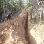 Pipe laying work 