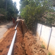 110mm PVC laying 