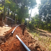 90mm pvc pipe laying 
