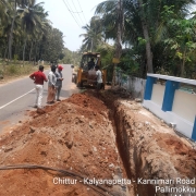 250mm DI pipe laying