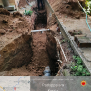 Common Gravity main from Valiyavelicham to Sump at Pathippalam WTP