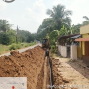 300mm 200mm DI k9 pipe laying