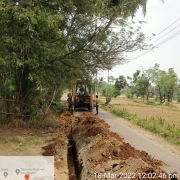 90mm pvc pipe laying work