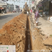200mm DI pipe laying work