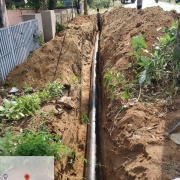 200mm DI pipe laying