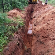200 mm DI pipe laying 