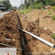 250mm DI pipe laying