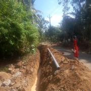 110mm pipe laying