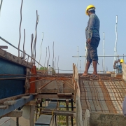 Concreting of columns above brace level 3 on 23-03-2021