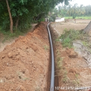 140mm pvc pipe laying