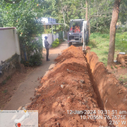 90mm 6kg pipe laying in progress