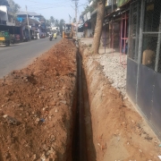 200mm DI pipe laying 