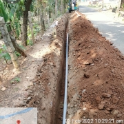 90mm PVC laying